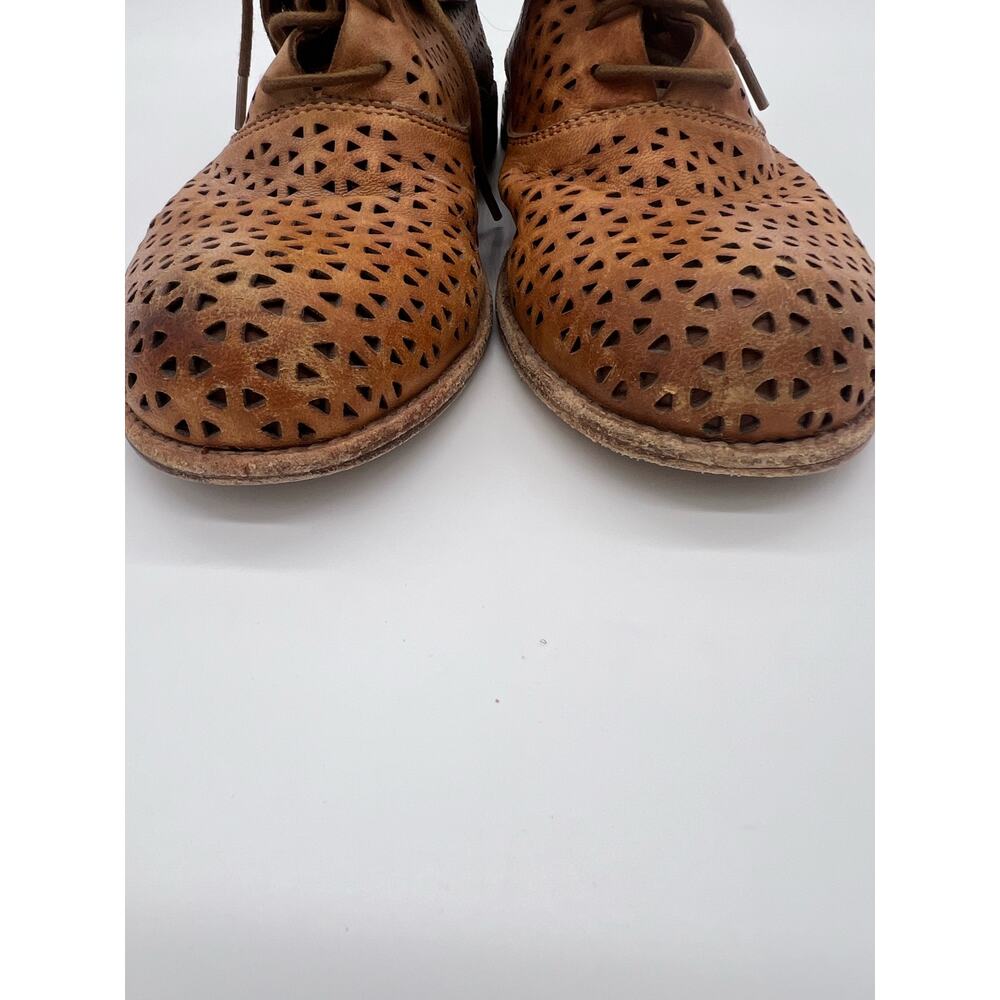 Patricia Nash “Sabrina” Leather Brown Ankle Boots Size - Picture 5 of 7